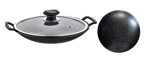 O.M.S 3228 Döküm Saplı Döküm 30 cm Saç Tava Siyah