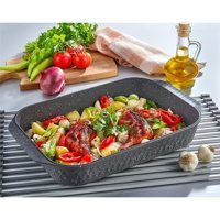 Eda Asya ZK-915 Döküm Saplı Granit 34 cm Fırın Tava Siyah