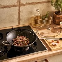 Emsan Nova Metal Saplı Granit 28 cm Kavurma Tava Siyah