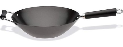 Ken KH435001 Plastik Saplı Çelik 35 cm Wok Tava Siyah