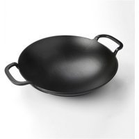 Lava Metal Saplı Döküm 38 cm saç Tava Siyah