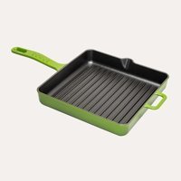Sürel Kare Döküm 30 cm Grill Tava Yeşil