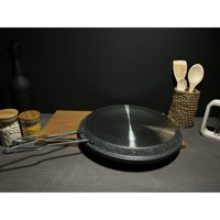 Bena Life Metal Saplı Granit 32 cm Balık Tava Gri