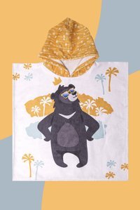 Vevienhome Cool Bear Giyilebilir Pamuklu Çocuk Plaj Havlusu Sarı