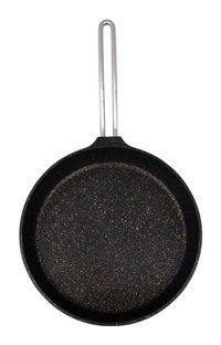 Emsan Kuvars Metal Saplı Granit 26 cm Düz Tava Siyah