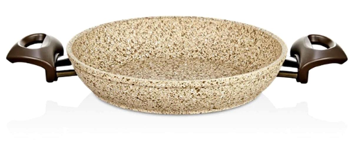 Falez Casa Milano Plastik Saplı Alüminyum Döküm 20 cm Sahan Tava Krem