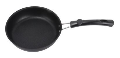 Baofuya Plastik Saplı Paslanmaz Çelik 16 cm Kızartma Tava Siyah