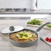 Polo Chef Çupra Plastik Saplı Alüminyum 34 cm Balık Tava Gri
