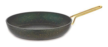 Evimsaray Zümrüt Metal Saplı Granit 26 cm Düz Tava Gri