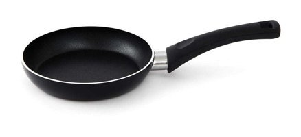 Mehtap Plastik Saplı Döküm 14 cm Düz Tava Siyah