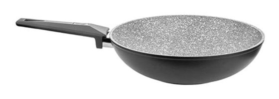 Aryıldız T/T Arlİngton Plastik Saplı Granit 28 cm Wok Tava Gri