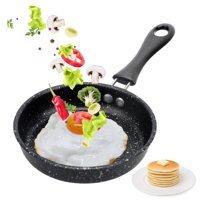 Ranjıma Mini Plastik Saplı Alüminyum 16 cm Kızartma Tava Siyah