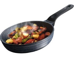 Cook Kitchen Plastik Saplı Döküm 28 cm Düz Tava Siyah