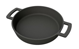 Outdoorchef Gurme Döküm Saplı Demir Döküm 24 cm Düz Tava Siyah