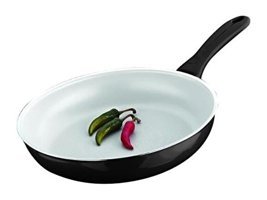 Essenso Ecotouch Berlin Plastik Saplı Alüminyum 24 cm Düz Tava Siyah