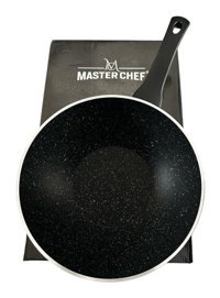Fifiyat Home Masterchef Plastik Saplı Alüminyum 28 cm Wok Tava Siyah
