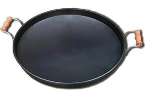 Dizayn Feminox Ahşap Saplı 35 cm Saç Tava Siyah