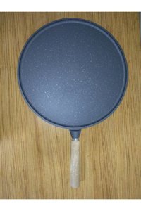 Kurch Ahşap Saplı Döküm 35 cm Gözleme - Bazlama Tava Siyah