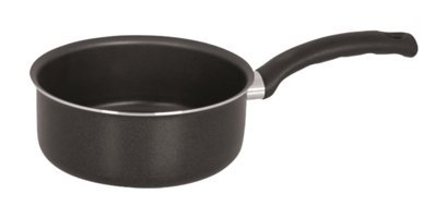 Mehtap Onyx Plastik Saplı Granit 16 cm kaçerola Tava Siyah