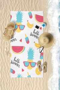 Vevienhome Summer Fruity Pamuklu Plaj Havlusu Çok Renkli
