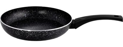 Emel Tetra Plastik Saplı Granit 18 cm Düz Tava Siyah