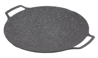 Heepdd Teppanyaki Döküm Saplı Alüminyum 30 cm Kızartma Tava Siyah