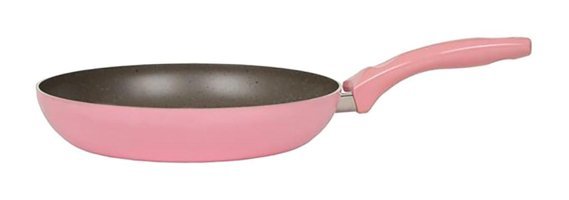 Mehtap Plastik Saplı Teflon 30 cm Düz Tava Pembe