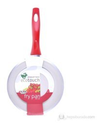Essenso Ecotouch Napoli Plastik Saplı Alüminyum 20 cm Düz Tava Kırmızı