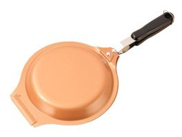 Generic Plastik Saplı Paslanmaz Çelik 19 cm Gözleme Tava Gold