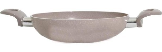 Mehtap Stone Plastik Saplı Granit 18 cm Sahan Tava Krem