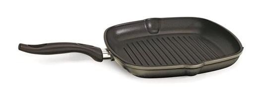 Essenso Cast Alu Nevada Plastik Saplı Alüminyum 28 cm Grill Tava Siyah