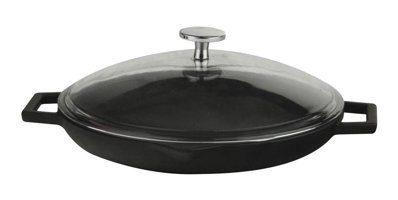 Lava Kapaklı Döküm 26 cm Kızartma Tava Siyah