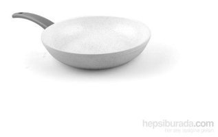 Essenso Georgia Plastik Saplı Alüminyum 24 cm Düz Tava Gri