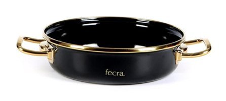Fecra Çelik Saplı Emaye 18 cm Sahan Tava Siyah