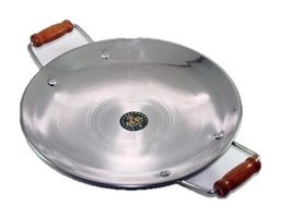 Modatools No:2 6504 Ahşap Saplı Çelik 33 cm Saç Tava Gri