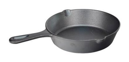 Nurgaz Döküm Saplı Demir Döküm 20 cm Düz Tava Siyah