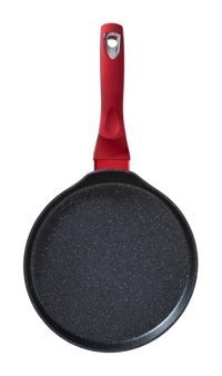 Mudo Berlinger Haus Plastik Saplı Döküm 25 cm Krep Tava Bordo