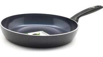 Greenpan Torino Plastik Saplı Seramik 28 cm Düz Tava Lacivert