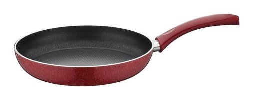 Taç Plastik Saplı Granit 22 cm Düz Tava Kırmızı