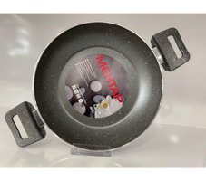 Mehtap Multi Coated Plastik Saplı Granit 20 cm Sahan Tava Gri
