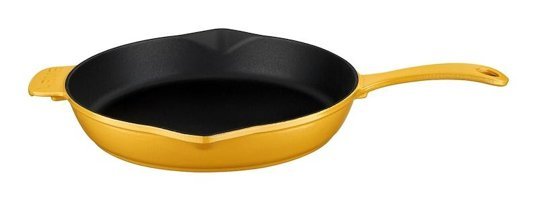 Lava Döküm Saplı Döküm 28 cm Kızartma Tava Sarı
