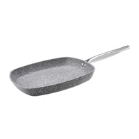Karaca Vierno Çelik Saplı Bio Granit 28 cm Grill Tava Gri