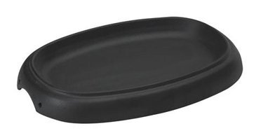 Lava Hot Plate Döküm Saplı Döküm 12.5x19 cm Düz Tava Siyah