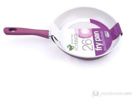 Essenso Ecotouch Verona Plastik Saplı Alüminyum 26 cm Düz Tava Mor