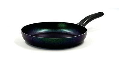 Janett Bukalemun Plastik Saplı Granit 26 cm Düz Tava Siyah