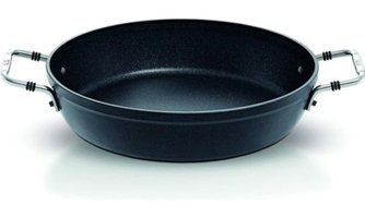 Fissler Adamant Çelik Saplı Döküm 24 cm Düz Tava Siyah