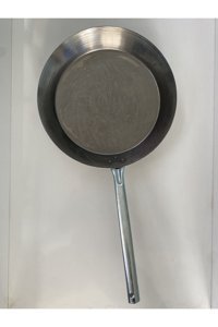 Lider Kara Çelik 27 cm Düz Tava Gri
