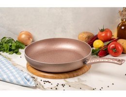 Meşeler Bakalit Saplı Granit 22 cm Düz Tava Rose Gold