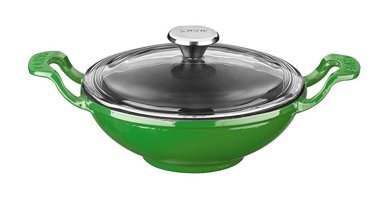 Lava Mini Kapaklı Döküm 16 cm Wok Tava Yeşil