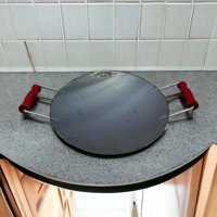 Sancak Avm Ahşap Saplı Çelik 24 cm Saç Tava Gri